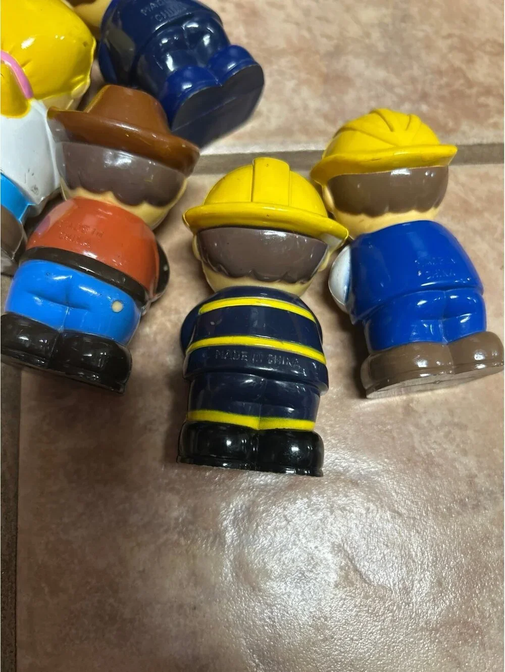 lot of 5 community helper/occupation toy figures feat. a variety of professions